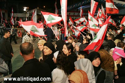 المعارضة تحتفل باليوم المئة لاعتصامها في وسط بيروت:ماضون حتى تحقيق الشراكة وبناء لبنان الواحد