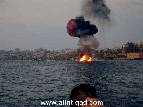 البارجة تحترق.. وفي الأوزاعي يكبّرون