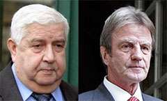 المعلم يتلقى اتصالا هاتفيا من كوشنير حول العلاقات الثنائية والوضع في لبنان