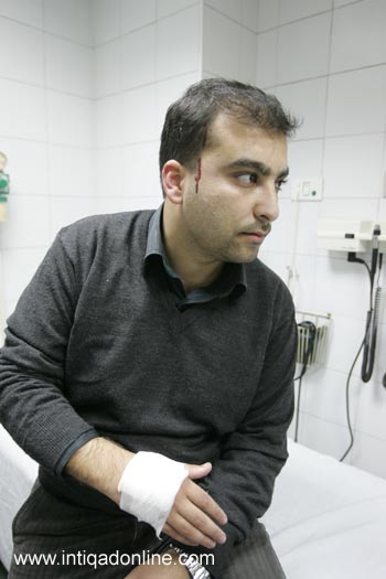 ميليشيا السلطة تعاونها عناصر في قوى الأمن الداخلي تعتدي بالضرب على فريق قناة "المنار" في منطقة الناعمة