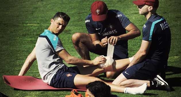 ronaldo_19_6_630 الاصابة تعاود البرتغالي رونالدو في التمارين