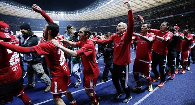 bayer_26_3_630 بايرن ميونيخ بطلاً للدوري الالماني للمرة الـ24