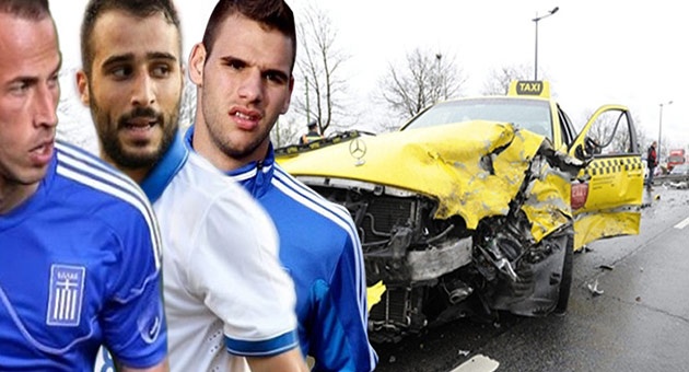 greece30_3_2_630 بالصور : تعرض 3 لاعبين من منتخب اليونان لحادث سير