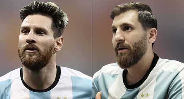 هل يلتقي ميسي الارجنتيني شبيهه الايراني ؟