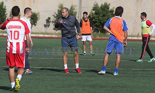 تدريبات منتخب لبنان قبل السفر الى غرب اسيا