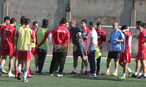 تدريبات منتخب لبنان قبل السفر الى غرب اسيا