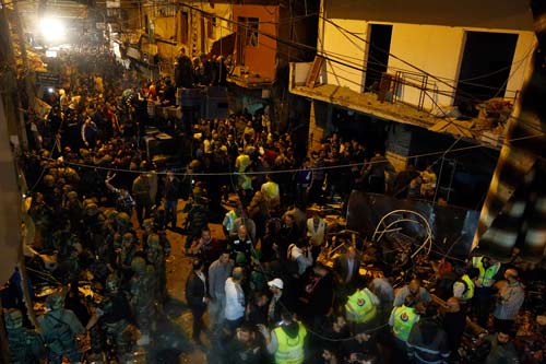 تفجيران ارهابيان يستهدفان الآمنين في منطقة مكتظة بالسكان في برج البراجنة