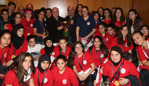 استقبال حافل لمنتخب لبنان للفتيات دون 17 عاماً