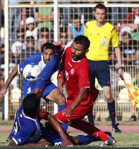 فوز الكويت على لبنان في ملعب صيدا 