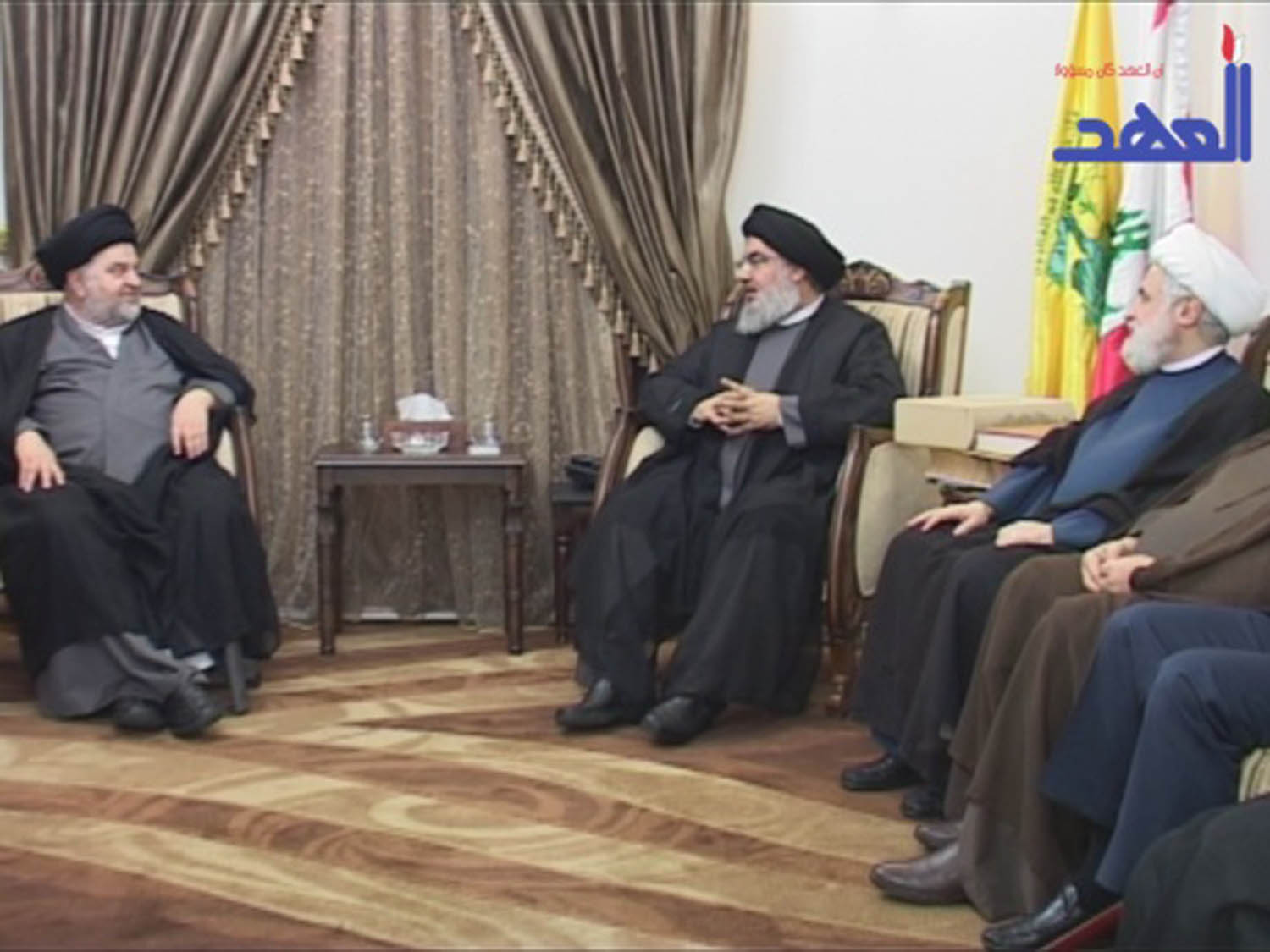 السيد نصرالله استقبل السيد جواد الشهرستاني