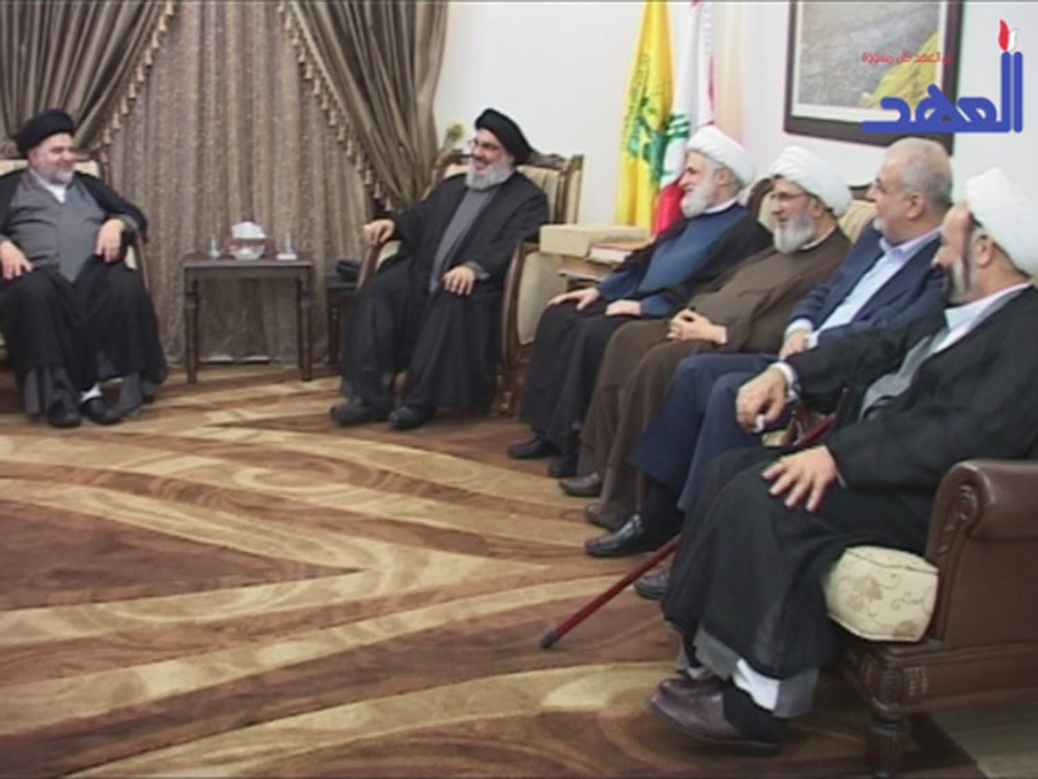السيد نصرالله استقبل السيد جواد الشهرستاني
