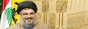 خاص الانتقاد.نت: صور الامين العام لحزب الله في المقابلة مع قناة المنار