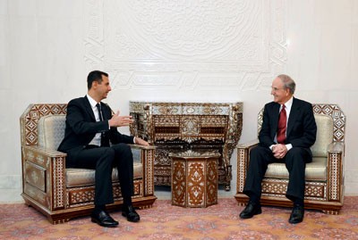 خاص "الانتقاد.نت": ميتشل أبدى أمام الرئيس الأسد اهتماماً بسبل تحسين العلاقة السورية الأميركية 