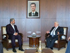 المعلم يبحث مع مشعل في دمشق افاق المصالحة الفلسطينية