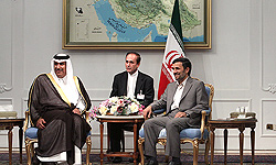 نجاد استقبل حمد:  "اسرائيل" أصغر من أن تمتلك الجرأة على مهاجمة ايران عسكريا