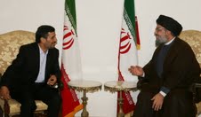 السيد نصرالله التقى الرئيس نجاد في مقرالسفارة الايرانية 