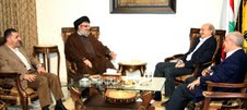 السيد نصرالله استقبل النائب جنبلاط 
