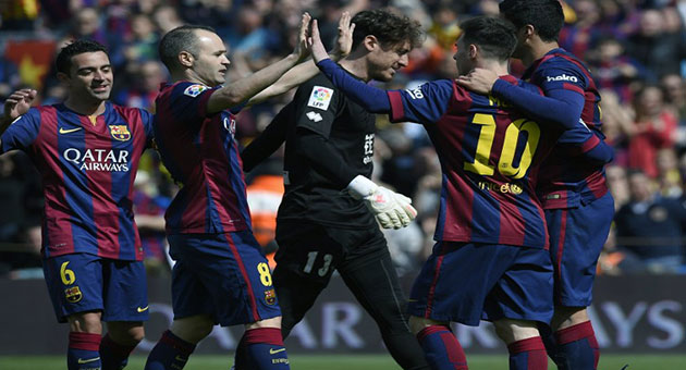 برشلونة يكتسح رايو فايكانو و يتصدر ترتيب الليغا