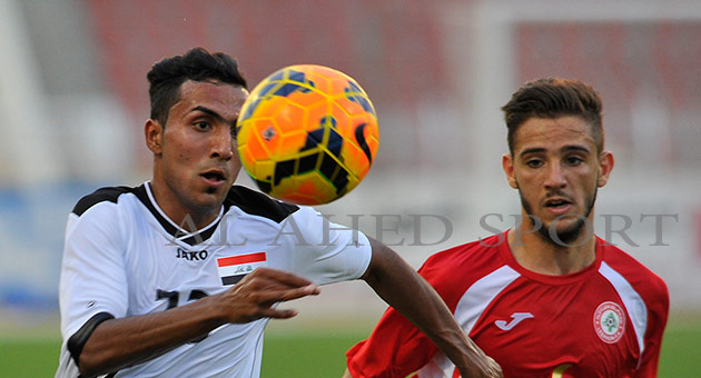 بالصور : مباراة منتخب لبنان الاولمبي ونظيره العراقي