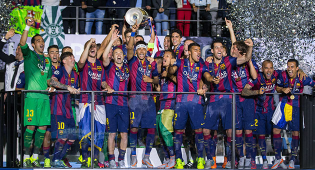 كأس السوبر الاوروبية بين برشلونة الاسباني ومواطنه اشبيلية