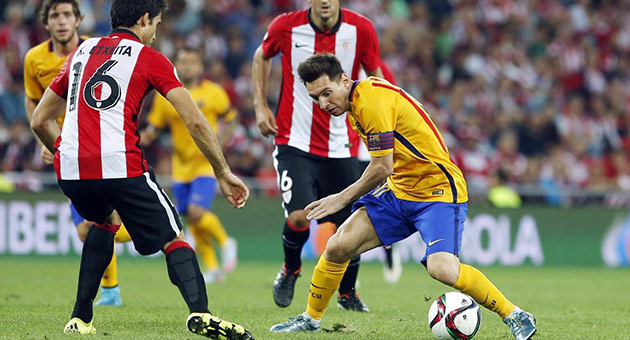 برشلونة يتمسك بالامل امام بلباو بعد رباعية الذهاب في كأس السوبر