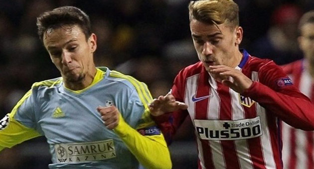 أستانا يتعادل واتلتيكو مدريد في دوري الابطال