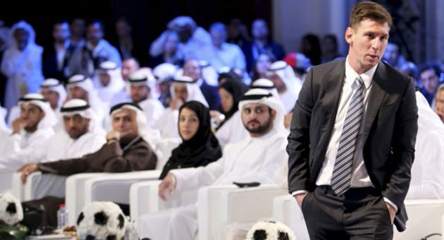 ميسي يفوز بجائزة غلوب سوكر لأفضل لاعب في العالم عام 2015