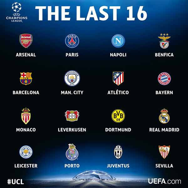 قرعة بطولة الدوري الأوروبي لكرة القدم: مواجهات نارية في دور الـ16
