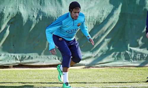 نيمار في تدريبات برشلونة عودة نيمار الى التمارين