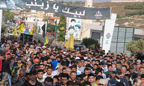 حزب الله وجمهور المقاومة يشيعان الشهيدين محمد ضعون وطارق بليبل