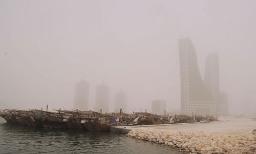 البحرين: رياح وغبار بفعل منخفض جوي قادم من المتوسط