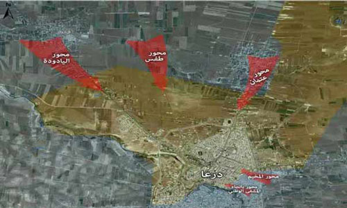 مقتل وجرح غالبية متزعمي الفصائل المسلحة في مقر قيادة &rsquo;عاصفة الجنوب&rsquo; في درعا
