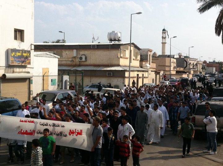 المنطقة الشرقية من السعودية تشهد تظاهرات وفعاليات مؤيدة لأبناء البحرين ومنددة بسلطات آل سعود
