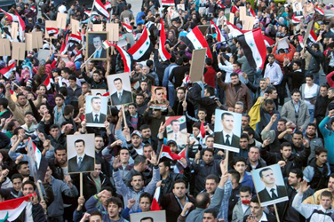 مسيرات مؤيدة للرئيس الأسد في جميع المدن السورية 