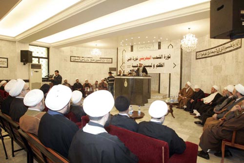 لقاء تضامني مع الشعب البحراني بدعوة من تجمع العلماء في جبل عامل