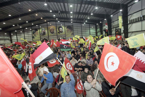 الاحتفال التضامني مع انتفاضات الشعوب العربية ـ بالصور