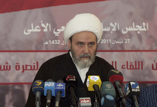 لقاء علمائي تضامني مع الشعب البحريني في مقر المجلس الاسلامي الشيعي الاعلى في بيروت