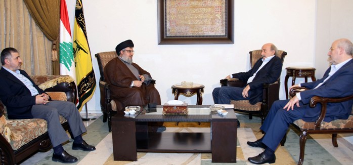 السيد نصرالله استقبل النائب جنبلاط 