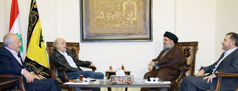 السيد نصر الله استقبل النائب جنبلاط والبحث تناول التطورات المحلية والاقليمية 