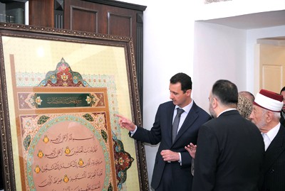 الرئيس الأسد زار الجامع الأموي : سورية وبلاد الشام كانت وستبقى منهلاً أساسياً للدين الإسلامي الحنيف