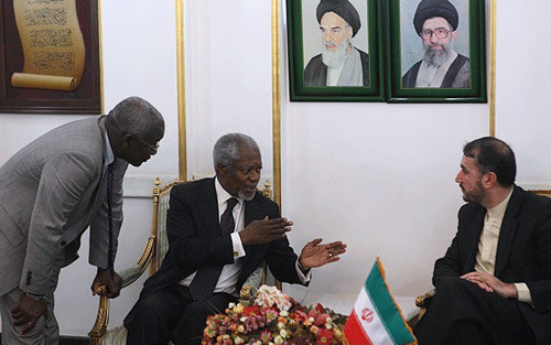 أنان في طهران لبحث الأزمة السورية