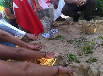 السلطات البحرينية تمنع المواطنين من زيارة قبر الشهيد حسام الحداد في جزيرة المحرق