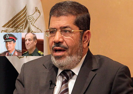 مرسي يحيل وزير الدفاع ورئيس الاركان الى التقاعد ويلغي الاعلان الدستوري المكمل 