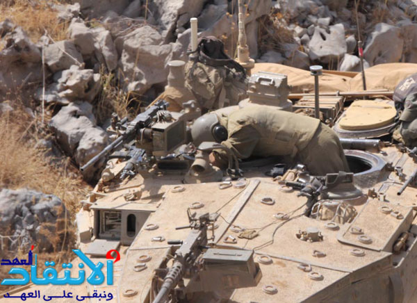 قوة صهيونية معادية تقوم بعمليات تجريف وتغير معالم في منطقة السدانة في مزارع شبعا