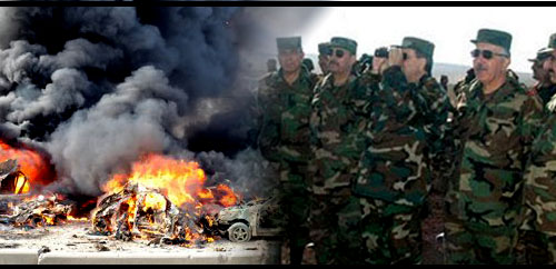 الجيش السوري يوضح ملابسات تفجيري دمشق ويدحض الشائعات حولها : جميع ضباط القيادة العامة بخير ويتابعون مهامهم 