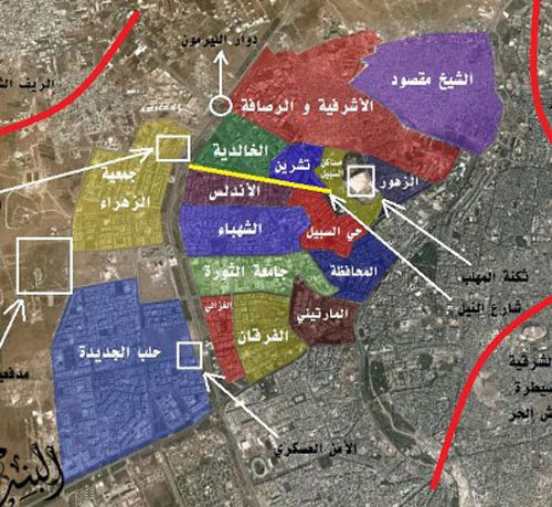 الجيش  السوري يبسط سيطرته على  دوار الليرمون بحلب بعد معارك استمرت لأسابيع مع المليشسيات المسلحة