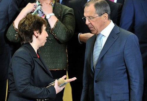 لافروف وأشتون يؤكدان رفضهما القاطع لخطط "اسرائيل" توسيع البناء الاستيطاني