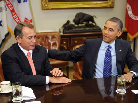  أوباما يتقدّم بعرض جديد الى الجمهوريين لتفادي "كارثة" مالية