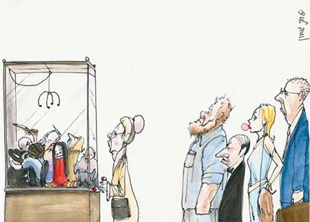 كاريكاتير الصحافة العبرية 22/01/2013 