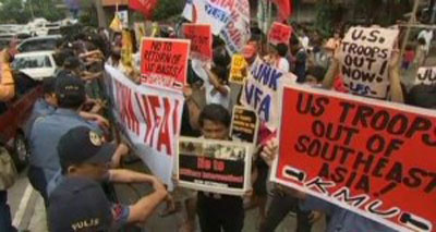 تظاهرة في الفليبين تطالب بخروج القوات الاميركية